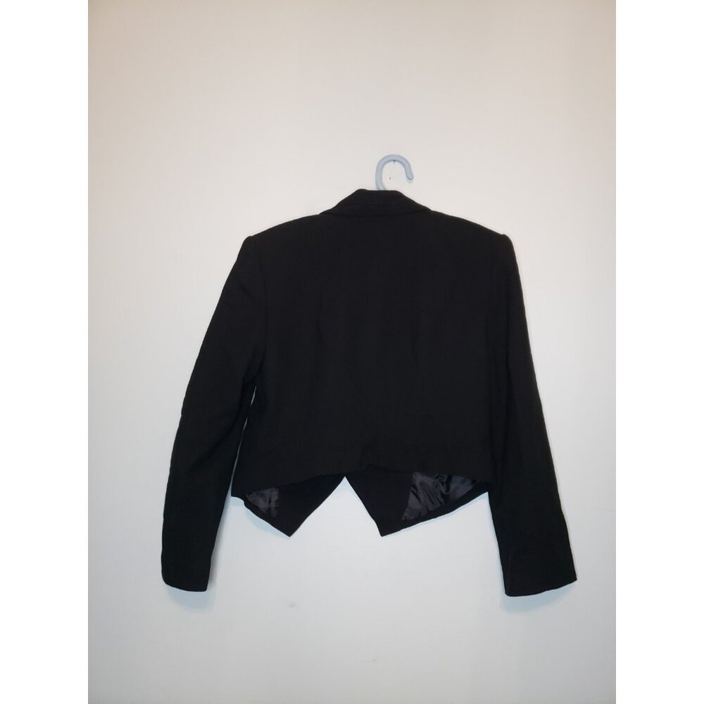 VTG Eleanor P Brenner Womens 12 Blazer 100% Wool Cropped Chic Button Academia - Picture 3 of 8